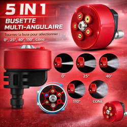 MULTIDÜSE – 5-in-1 Multifunktions-Sprühdüse für elektrischen Sprüher – Schnellkupplung 1/4