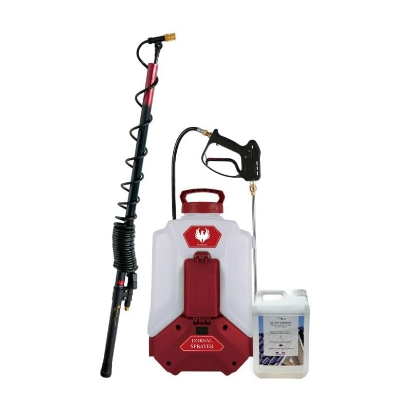 Pack DORSAL SPRAYER EVO PHOENIX 5,10 OU 20L ULTRA D'MOUSS avec la perche télescopique EVO de 5.4 m