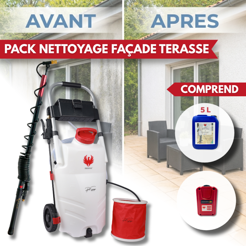 PRO SPRAYER EVO PHOENIX 1 BAT 5,10 OU 20L NET'PRO + perche télescopique EVO 5.4 m