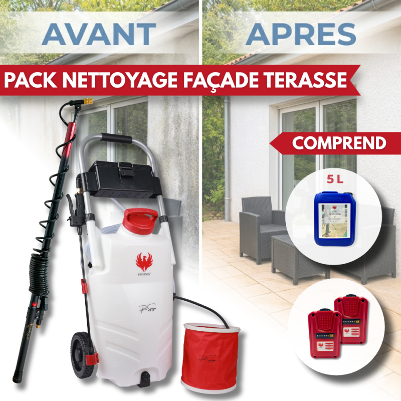 PRO SPRAYER EVO PHOENIX 2 BAT 5,10 OU 20L NET'PRO + perche télescopique EVO 5.4 m