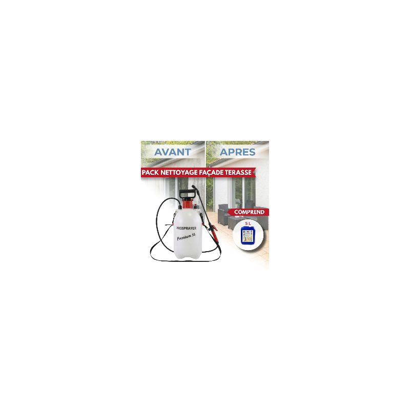 Pulvérisateur à pression 5 L + NET'PRO 5 L