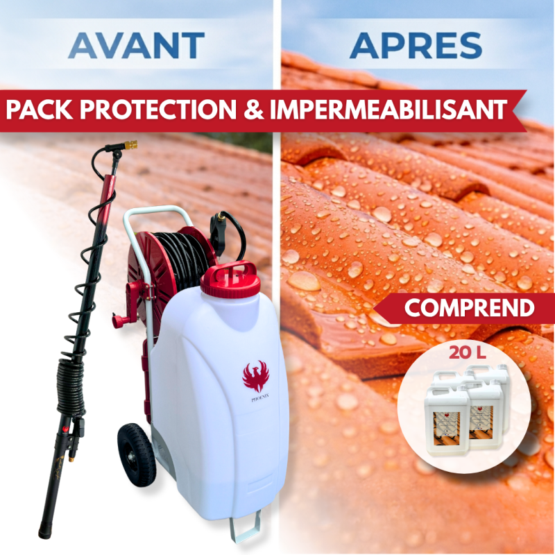 Pulvérisateur électrique GLADIATOR SPRAYER PHOENIX + Perche Télescopique 5,4 mètres + Produit Hydrofuge 20 L